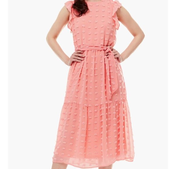 NWT Love by Design Clip Dot Maxi Dress Rose Petal Large - Picture 10 of 10